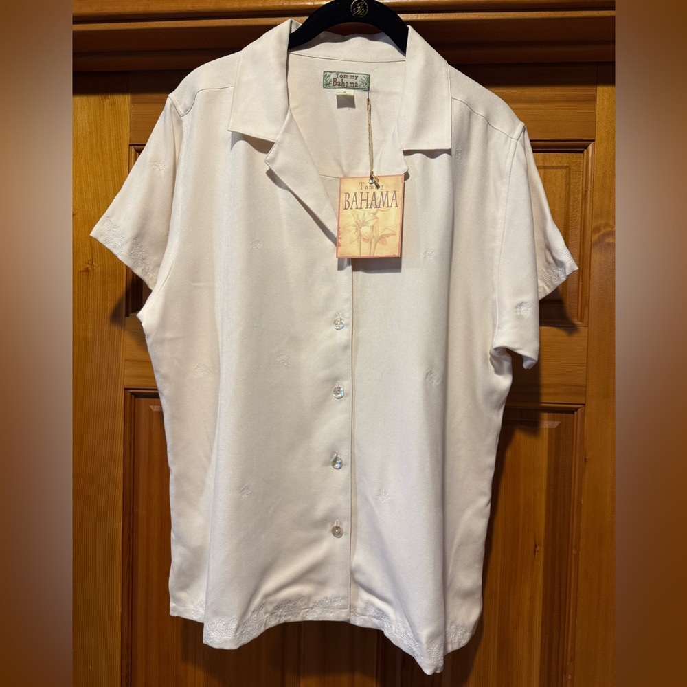 Tommy Bahama Cream Casual Button Down Shirt